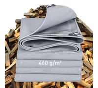 LDQBF Telone Occhiellato Impermeabile,1x5m 460g/m² pvc telo Telo Esterno Resistente Telone Protettivo Rinforzati per Coperture Antivento Antipioggia Antistrappo Copertura per fieno,Tetto grigio