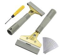 Lds industria Razor Blade scraper, confezione da pz, sticker Removers, heavy duty allungabile Scraping Tools set con cacciavite e 10 pz in acciaio INOX lamette per finestra in vetro granito Clean