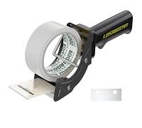 LDS Industry Rapid-Replace - Pistola per dispenser a nastro con rotolo di nastro da (trasparente) e lama extra, leggera, ergonomica e resistente, per confezionare e sigillare la scatola,Nero