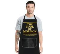 LDS Mormon Grembiule Cook Of Mormon Grembiule LDS Vescovo Regalo Cristo Grembiule LDS Battesimo Regalo FSY Gioventù Campeggio Cuoco Chef Regalo, TheCook Regno Unito, 19.3 inches by 26.8 inches