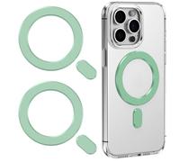 LDSXAY Adesivo MagSafe, 2 anelli magnetici per custodia del telefono, anello adattatore universale compatibile con accessori Magsafe e ricarica wireless per iPhone 16/15/14/13/12/11, Galaxy S25/S24