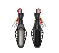 LDUTIU Indicatori di Direzione per Moto Lampeggianti 16 LED Indicatore per Acqua Corrente 12 V 10 Mm Direzione(2P White to Yellow-T)