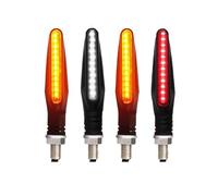 LDUTIU Luci Lampeggianti Per Motociclette A LED Per Posteriori Per Ad Acqua Corrente Direzione(2 White 2 Red)