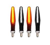 LDUTIU Luci Lampeggianti Per Motociclette A LED Per Posteriori Per Ad Acqua Corrente Direzione(4PCS White)