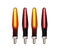 LDUTIU Luci Lampeggianti Per Motociclette A LED Per Posteriori Per Ad Acqua Corrente Direzione(4PCS Red)