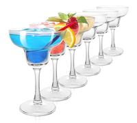 LDXDRU Set di 6 bicchieri Margarita da 270 ml, bicchieri da cocktail classici Martini, trasparenti, in cristallo, per la casa, i ristoranti e le feste
