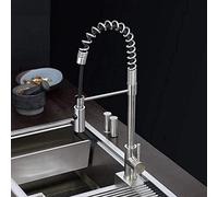 LDXMJZOT Rubinetti Rubinetti Cucina Rubinetto for Pentola di Verdure sopra Il Bacino del Bancone del Bacino del Banco del Lavello Singolo Slot Doppio Slot Rubinetto dell'Acqua in Acciaio Inox Rotante