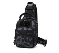 LDZDGD Borsa a Tracolla Uomo, Sling Bag Compatta con Tasche Multiple, Piccolo Zaino Monospalla per Viaggio Trekking Outdoor Quotidiano(Gray Camo)