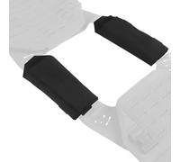 LDZDGD Coppia di Spalline Imbottite Mimetiche per Gilet Tattico, Protezioni Allargate per Distribuire Il Peso sulle Spalle, con Fasce Elastiche per Gestione Cavi(Black)