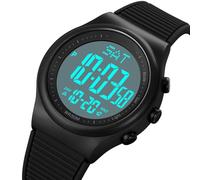 LDZDGD Orologio Digitale da Uomo, Orologio Sportivo con Cronometro, Allarme, Data, Retroilluminazione, Impermeabile 50M, Stile Casual da Esterno(Black)