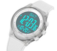 LDZDGD Orologio Digitale da Uomo, Orologio Sportivo con Cronometro, Allarme, Data, Retroilluminazione, Impermeabile 50M, Stile Casual da Esterno(Gray)