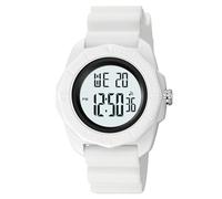 LDZDGD Orologio Digitale da Uomo Stile Militare Outdoor, Multifunzione, Impermeabile 50M con Cronometro, Sveglia, Retroilluminazione EL, Quadrante Grande(White)