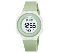 LDZDGD Orologio Digitale Minimalista per Uomo e Donna, Leggero, Impermeabile 50M con Sveglia, Cronometro, Data e Retroilluminazione LED(Green)