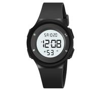 LDZDGD Orologio Digitale Minimalista per Uomo e Donna, Leggero, Impermeabile 50M con Sveglia, Cronometro, Data e Retroilluminazione LED(Black)