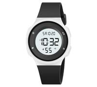 LDZDGD Orologio Digitale Minimalista per Uomo e Donna, Leggero, Impermeabile 50M con Sveglia, Cronometro, Data e Retroilluminazione LED(White)