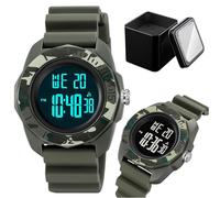 LDZDGD Orologio Digitale Multifunzione da Uomo, Sportivo e Resistente, Impermeabile 50M con Ora, Giorno, Data, Sveglia, Timer e Retroilluminazione(Camo)
