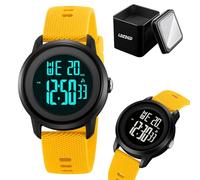 LDZDGD Orologio Sportivo Digitale per Uomo Donna Bambino Orologio Impermeabile con Cronometro Allarme Retroilluminazione Cinturino in Silicone per Corsa Escursioni Uso Quotidiano(Yellow)