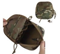 LDZDGD Tasca Tattica Molle Multiuso, Pouch Admin Quadrata con Doppia Zip e Fasce Elastiche Interne, per Gilet Tattico, Cintura o Zaino(CP)