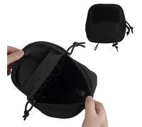 LDZDGD Tasca Tattica Molle Multiuso, Pouch Admin Quadrata con Doppia Zip e Fasce Elastiche Interne, per Gilet Tattico, Cintura o Zaino(Black)