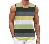 LDZYXY Canotta Uomo Bodybuilding Palestra Estiva Sportivo Tank Top Senza Maniche Canottiera Stringer Spalla Larga Basket Reversibile L