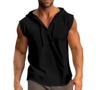 LDZYXY Canottiera Palestra Uomo Estiva Canotta Abbigliamento Running Gilet Softshell Set Canottiere Termica Bianca (Nero, XL)