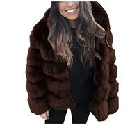 LDZYXY Cappotto In Pelliccia Sintetica Donna Giacca Da Donna In Finta Pelliccia Di Visone Invernale Con Cappuccio Giacca In Pelliccia Sintetica Calda E Spessa Termico Parka Cappotti Giacche Piumino S