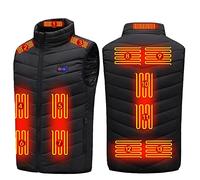 LDZYXY Gilet Riscaldante Uomo con Doppia Ricarica USB Controllo Temperatura a 13 Interfacce per Cappotti e Giacche Invernali Tecnologia di Riscaldamento Avanzata (Black, XL)
