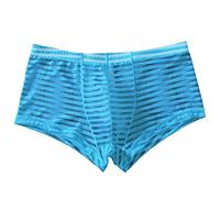 LDZYXY Intimo Uomo Sexy Hard Perizoma Seducente Hot Boxer Cotone Elasticizzato Tanga Elefante (Blu, L)