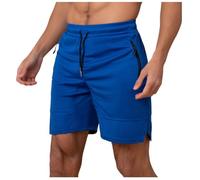 LDZYXY Pantaloncini Uomo Cargo per Esterni Leggeri con Multi-Tasche Estivi Casual Zig Zag Corta Slim Sportivi Spiaggia Shorts Taglie Forti per Il Tempo Libero (Blu, XL)