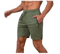 LDZYXY Pantaloncini Uomo Cargo per Esterni Leggeri con Multi-Tasche Estivi Casual Zig Zag Corta Slim Sportivi Spiaggia Shorts Taglie Forti per Il Tempo Libero (Verde, M)