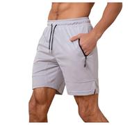 LDZYXY Pantaloncini Uomo Cargo per Esterni Leggeri con Multi-Tasche Estivi Casual Zig Zag Corta Slim Sportivi Spiaggia Shorts Taglie Forti per Il Tempo Libero (Grey, XL)