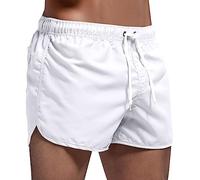 LDZYXY Pantaloncini Uomo Sportivi con Tasche Zip Bermuda Cargo Militari Baggy Shorts Pantaloni Corti da Lavoro Estivi Palestra (Bianco, XXL)