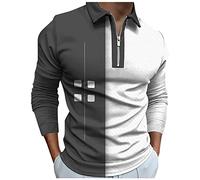 LDZYXY Pasqua Regali Maglietta Polo Maniche Corte Uomo Maglie con Scritte Simpatiche Bianca Stampa Magliette Palestra Bodybuilding Manica Lunga Slim Fit (Grigio Scuro, L)