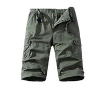 LDZYXY Uomo Pantaloncini Cargo per Esterni Leggeri con Tasche Estivi Leggeri Comodo Frutta Corta Aderente Campeggio Escursionismo Pantaloncini Taglie Forti per Relax Sport (Army Verde, XXL)