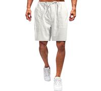 LDZYXY Uomo Pantaloncini Cargo per Esterni Leggeri con Tasche Estivi Leggeri Comodo Zig Zag Corta Aderente Campeggio Escursionismo Pantaloncini Taglie Forti per Il Tempo Libero (Bianco, 3XL)