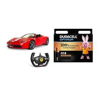 LE A, Modello in Scala 1: 14, fino a 10 km/h di Velocità, Auto Giocattolo per Bambini 63283 + Batterie Duracell Optimum AA(pacco da 8)- Alcaline da1.5V -Fino al 200% di extra durata o extra potenza -