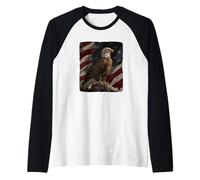 Le Ali della libertà incontrano Rosso, Bianco e Blu Maglia con Maniche Raglan