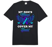 Le Ali di Mio Figlio Coprono Il Mio Cuore Consapevolezza sulla prevenzione del suicidio Comfort Colors Adult Heavyweight T-Shirt