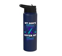 Le ali di mio figlio coprono il mio cuore Consapevolezza sulla prevenzione del suicidio Stainless Steel Insulated Water Bottle