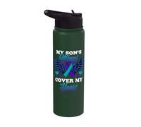 Le ali di mio figlio coprono il mio cuore Consapevolezza sulla prevenzione del suicidio Stainless Steel Insulated Water Bottle
