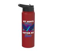 Le ali di mio figlio coprono il mio cuore Consapevolezza sulla prevenzione del suicidio Stainless Steel Insulated Water Bottle