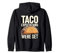 Le aspettative dei Taco Erano impostate Divertenti Amanti dei Taco Felpa con Cappuccio