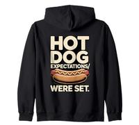 Le aspettative di Hot Dog Erano impostate Divertente Barbecue Cookout Felpa con Cappuccio