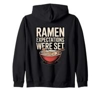 Le aspettative sul Ramen Sono State fissate - Funny Ramen Bowl Felpa con Cappuccio