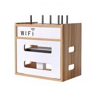 Le autorità locali Scatola portacavi for router, scaffale portaoggetti multistrato, ripiani organizer da scrivania antipolvere(A)