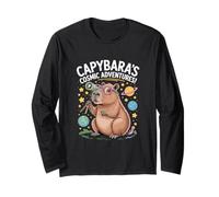 Le avventure cosmiche di Capybara Citazione Astronomia Maglia a Manica