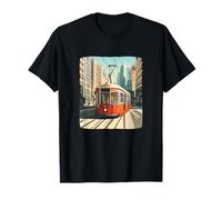 Le avventure in tram attendono in stile urbano Maglietta