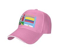 Le bandiere rappresentano varie stampe neutre cappello da sandwich stile adatto tutto l'anno berretti da baseball regolabili comodi e sicuri, rosa, Taglia unica
