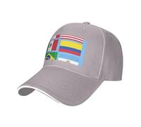 Le bandiere rappresentano varie stampe neutre cappello da sandwich stile adatto tutto l'anno berretti da baseball regolabili comodi e sicuri, grigio, Taglia unica