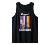 Le Bandiere supportano i Diritti Umani Gay Pride Riflessione Diversità Canotta